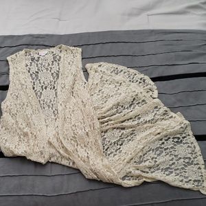 Lularoe Cream Lace Joy - Unicorn!